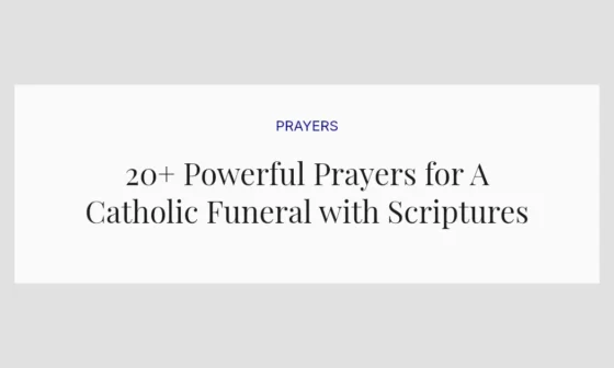 20+ Powerful Prayers for A Catholic Funeral with Scriptures