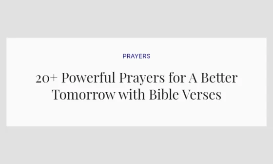 20+ Powerful Prayers for A Better Tomorrow with Bible Verses