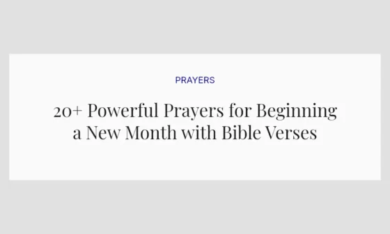 20+ Powerful Prayers for Beginning a New Month with Bible Verses