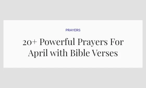 20+ Powerful Prayers For April with Bible Verses