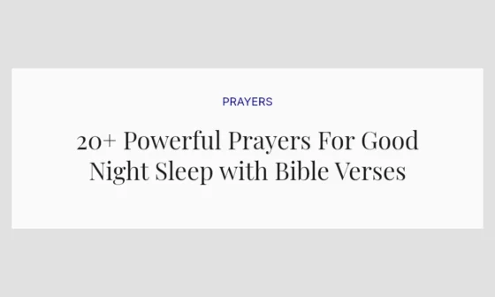 20+ Powerful Prayers For Good Night Sleep with Bible Verses