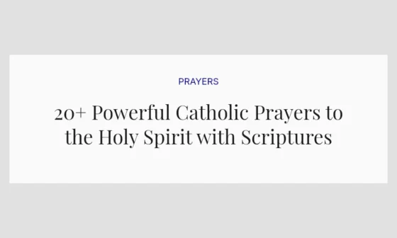 20+ Powerful Catholic Prayers to the Holy Spirit with Scriptures