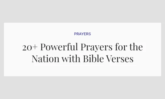 20+ Powerful Prayers for the Nation with Bible Verses