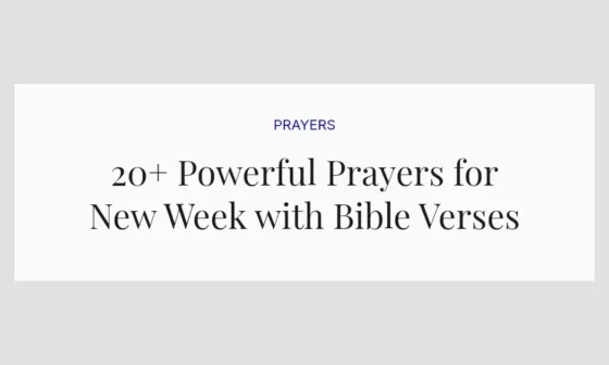 20+ Powerful Prayers for New Week with Bible Verses
