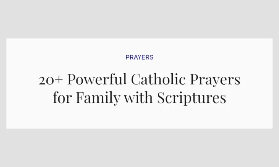 20+ Powerful Catholic Prayers for Family with Scriptures