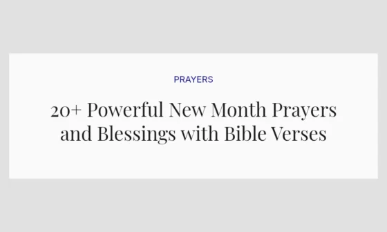 20+ Powerful New Month Prayers and Blessings with Bible Verses