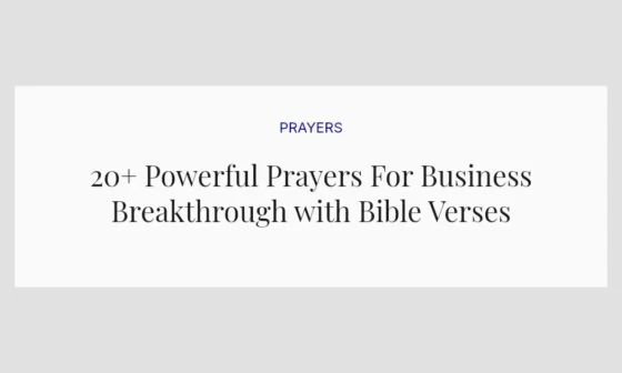 20+ Powerful Prayers For Business Breakthrough with Bible Verses