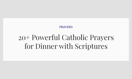20+ Powerful Catholic Prayers for Dinner with Scriptures