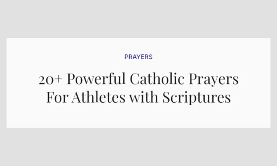 20+ Powerful Catholic Prayers For Athletes with Scriptures