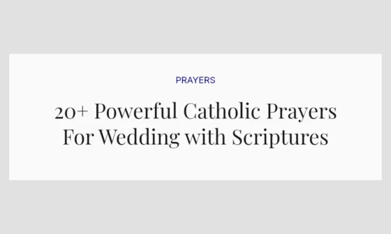 20+ Powerful Catholic Prayers For Wedding with Scriptures