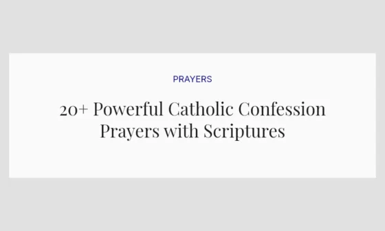 20+ Powerful Catholic Confession Prayers with Scriptures