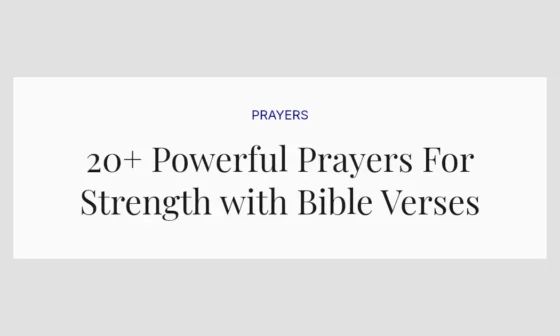20+ Powerful Prayers For Strength with Bible Verses
