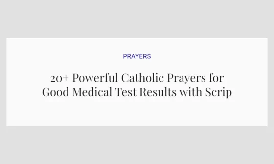 20+ Powerful Catholic Prayers for Good Medical Test Results with Scriptures