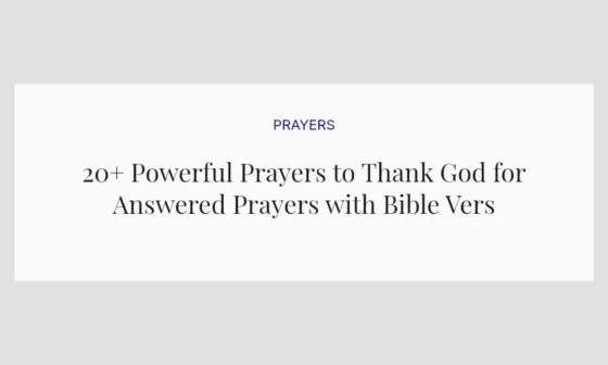 20+ Powerful Prayers to Thank God for Answered Prayers with Bible Verses