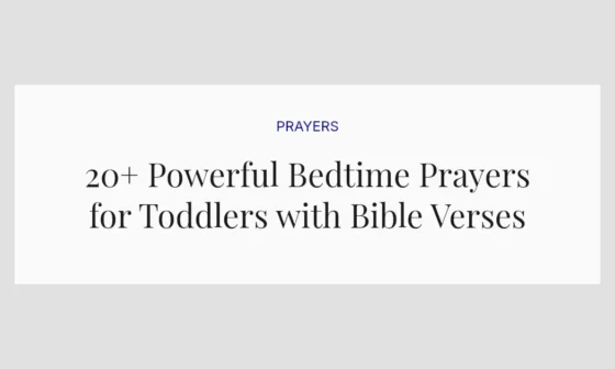 20+ Powerful Bedtime Prayers for Toddlers with Bible Verses