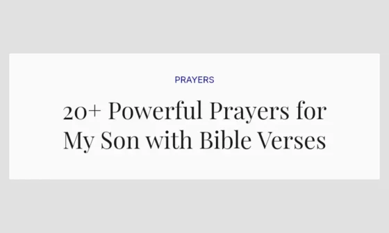 20+ Powerful Prayers for My Son with Bible Verses