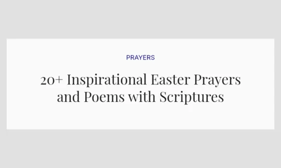 20+ Inspirational Easter Prayers and Poems with Scriptures