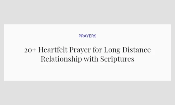 20+ Heartfelt Prayer for Long Distance Relationship with Scriptures
