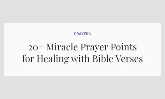 20+ Miracle Prayer Points for Healing with Bible Verses