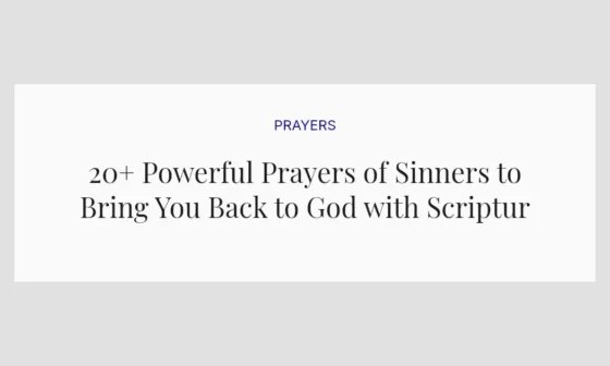 20+ Powerful Prayers of Sinners to Bring You Back to God with Scriptures