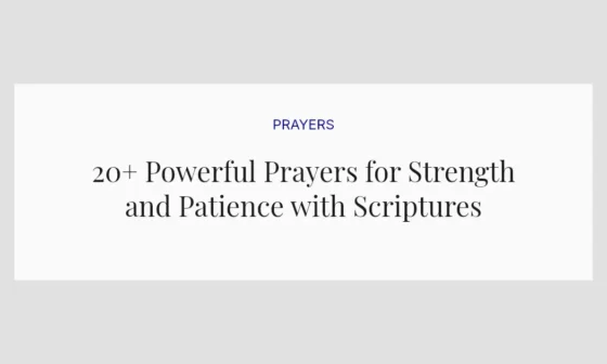 20+ Powerful Prayers for Strength and Patience with Scriptures