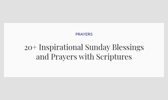 20+ Inspirational Sunday Blessings and Prayers with Scriptures