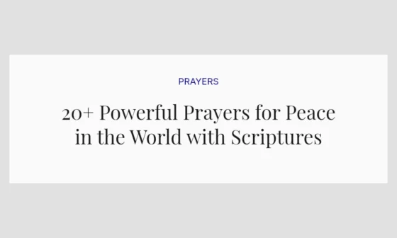 20+ Powerful Prayers for Peace in the World with Scriptures