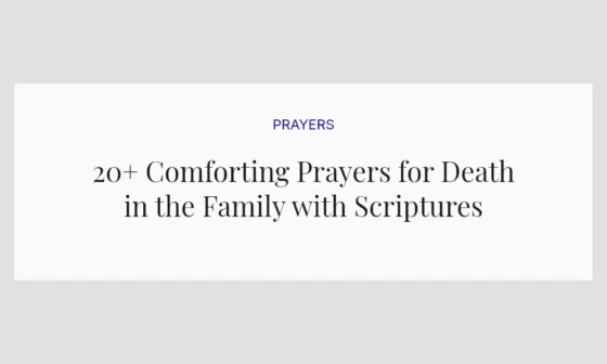 20+ Comforting Prayers for Death in the Family with Scriptures