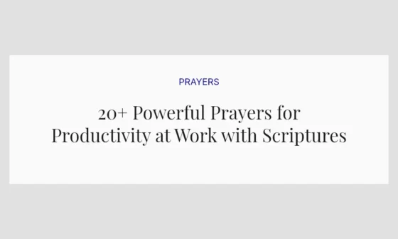 20+ Powerful Prayers for Productivity at Work with Scriptures