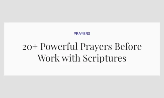20+ Powerful Prayers Before Work with Scriptures