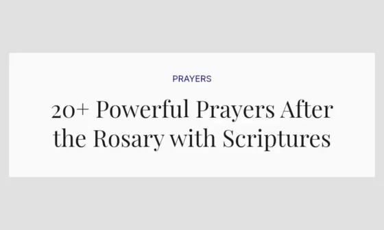 20+ Powerful Prayers After the Rosary with Scriptures