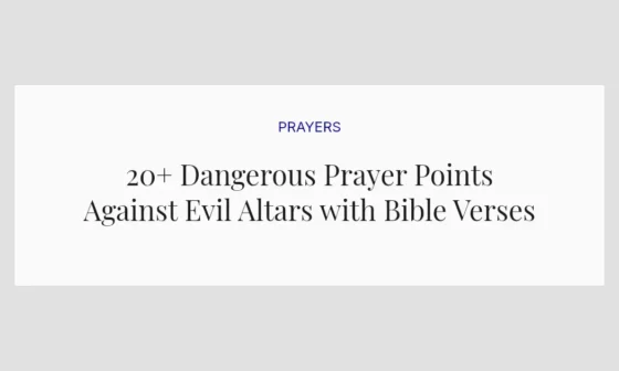 20+ Dangerous Prayer Points Against Evil Altars with Bible Verses