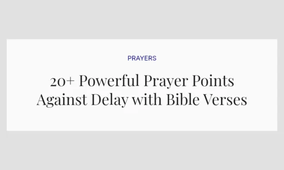 20+ Powerful Prayer Points Against Delay with Bible Verses