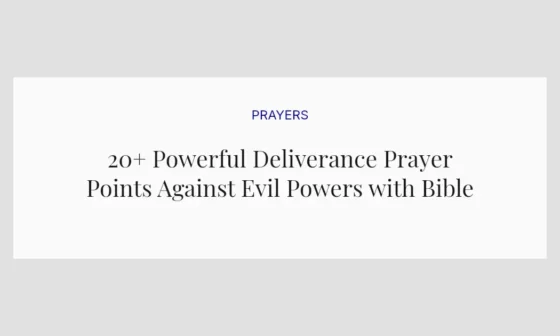 20+ Powerful Deliverance Prayer Points Against Evil Powers with Bible Verses