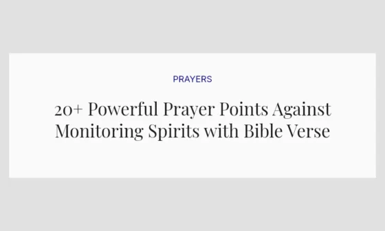 20+ Powerful Prayer Points Against Monitoring Spirits with Bible Verses