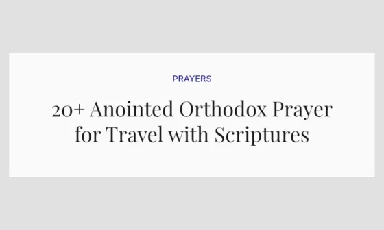 20+ Anointed Orthodox Prayer for Travel with Scriptures