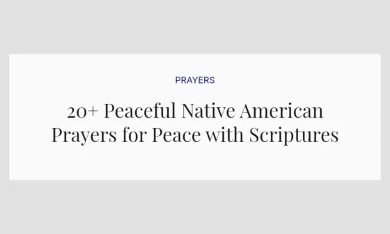 20+ Peaceful Native American Prayers for Peace with Scriptures