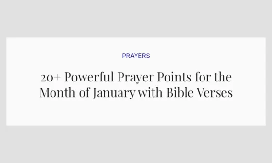 20+ Powerful Prayer Points for the Month of January with Bible Verses