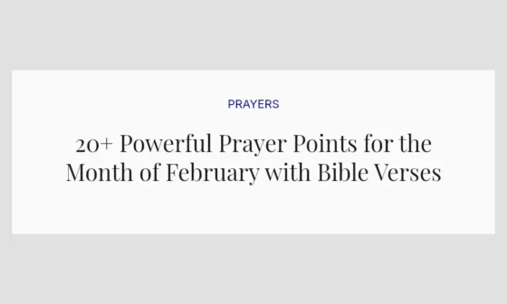 20+ Powerful Prayer Points for the Month of February with Bible Verses