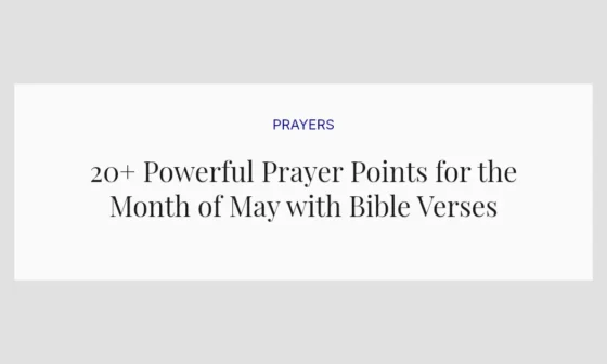 20+ Powerful Prayer Points for the Month of May with Bible Verses